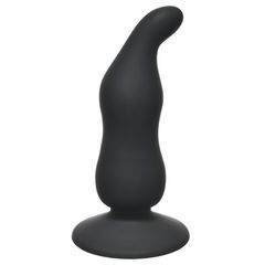 Чёрная анальная пробка Waved Anal Plug Black - 11 см. - 