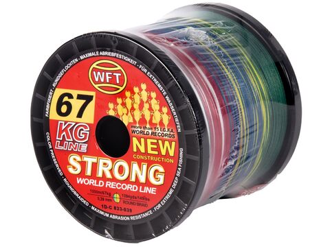 Леска плетёная WFT KG STRONG Multicolor 1000 м, 0.39 мм