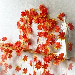 Кленовые листья, осенние искусственные, лиана 2,35 метра, листья около 6,5*7 см, набор 6 шт.