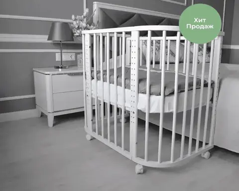 Приставная кроватка для новорождённых Incanto LEELOO, цвет белый