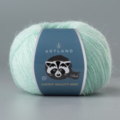 Пряжа "Норка" длинноворсовая Luxury, пух норки-70 % нейлон-30 %, айсберг