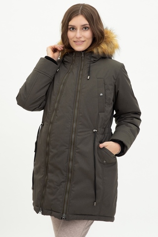 Куртка-парка 2 в 1 для беременных 11902 оливковый