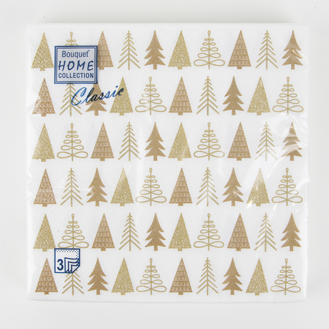 Сервировочные салфетки Золотые елочки