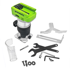 Фрезер аккумуляторный Greenworks G24RO 24V, без АКБ и ЗУ