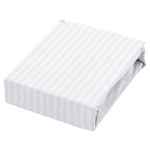 Простыня на резинке 200*90*25 WHITE LINE, сатин