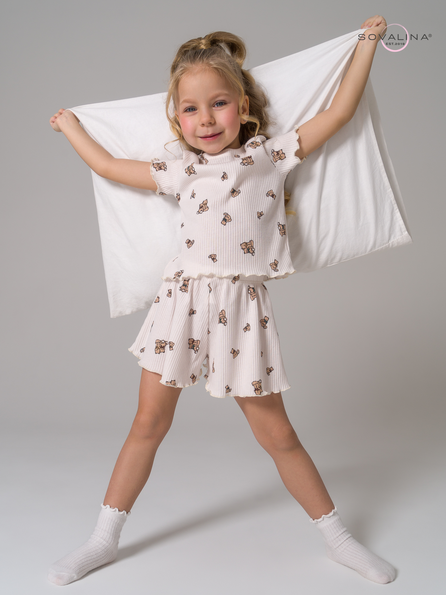 Пижама Элли мишутки на молоке