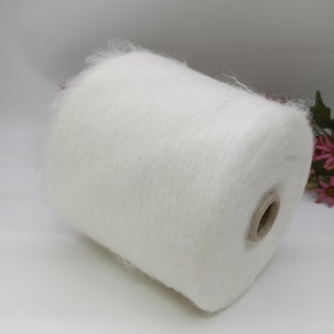 Кид мохер арт Aurora фабрика Ilaria 1000м/100гр Белый 005001