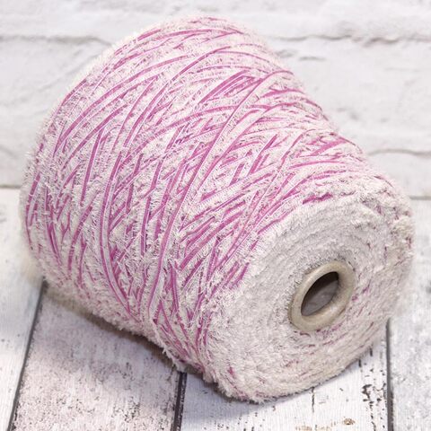 Хлопок фасонный BE MI VA / MUSK 180 фуксия с бежевым