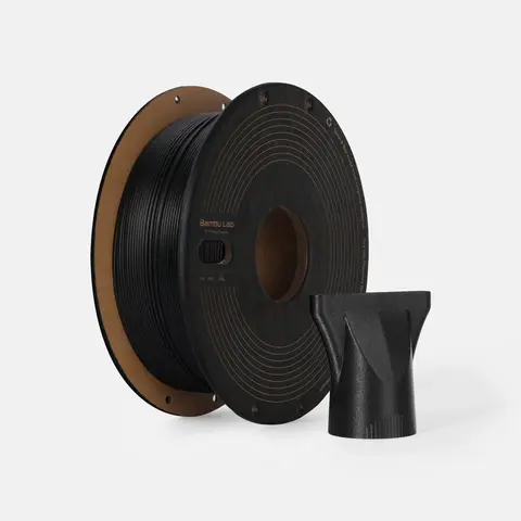 Пластик для 3D-печати Bambu Lab PPA-CF, 1.75 мм, 0,75 кг, чёрный (Black), на катушке, N06-K0-1.75-750-SPL
