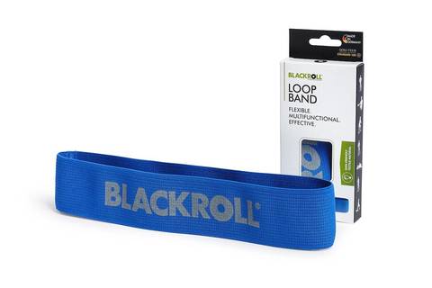 Мини-эспандер текстильный BLACKROLL® LOOP BAND 32 см, тяжелое сопротивление ~6.7кг (синий)