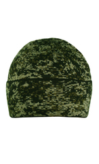 Шапка 2х нитка зел.Цифра с отворотом на флисе