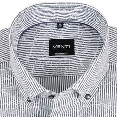 Рубашка Venti Modern Fit 103371600-100 с графическим принтом серая