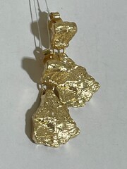 Sassi (серьги из серебра с позолотой)