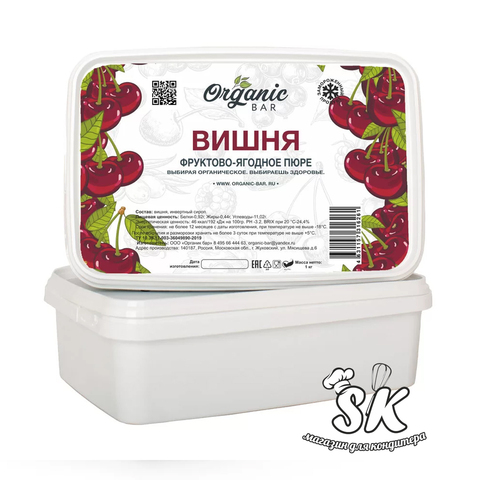 Замороженное пюре Вишня Organic Bar 1 кг