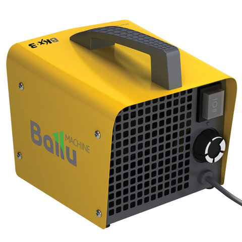 Тепловая пушка электрическая BALLU BKX-5, 3000 Вт, 220 B, терморегулятор, квадратная, желтая