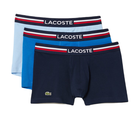 Боксерки теннисные Lacoste Iconic Boxer Briefs With Multicolor Waistband 3P - multicolor