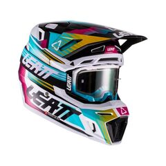 Кроссовый шлем Leatt 8.5 V22 + очки Velocity 5.5 Aqua L (59-60)