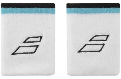 Теннисные напульсники Babolat Terry Jumbo Wristband - white/estate blue