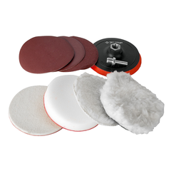 ЗУБР 7 шт, 125 мм, набор насадкок полировальных для дрели/УШМ (3591-125-H7)