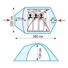 Купить недорого туристическую палатку Tramp Mountain 3 (V2)