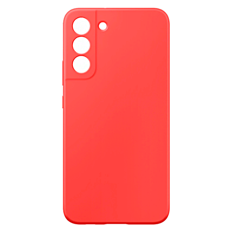 Силиконовый чехол Silicone Cover с защитой камеры для Samsung Galaxy S22 (Красный)