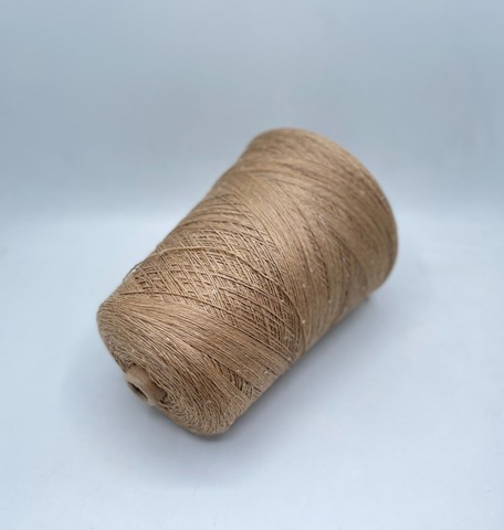 Бобинная пряжа (пр.Италия).art-Merino paillettes 380м/100гр, 96% меринос, 4% Пайетки(3мм)(полиэстер), цвет-Бежевый,неоднотонный+прозрачная пайетка(3), арт.31117