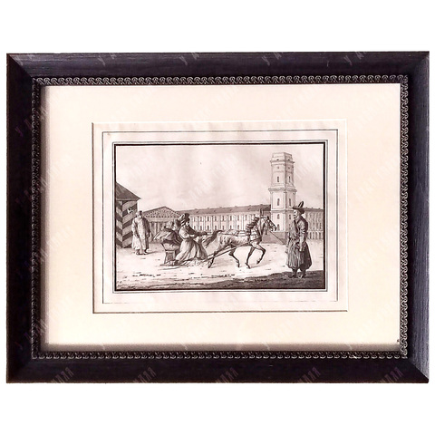 Александров П. А. (1798–1832) Извозчик и будочник. Литография А. Плюшара, Санкт-Петербург, 1825 г.