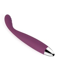 Фиолетовый вибратор Cici Violet с гнущейся головкой - 18,2 см. - 