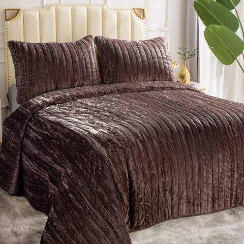 Покрывало 240х260 и 2 наволочки 50х70 Sofi De MarkO Теона Мокко