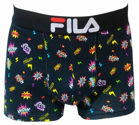 Боксерки теннисные Fila Underwear Man Boxer 1P - black/mulitcolor