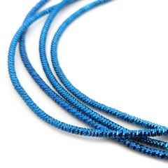 Канитель/трунцал мягкая, фигурная KAN/MN, 1 мм, глянец, яркий циан