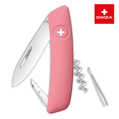 Швейцарский нож SWIZA D01 Standard, 95 мм, 6 функций, розовый