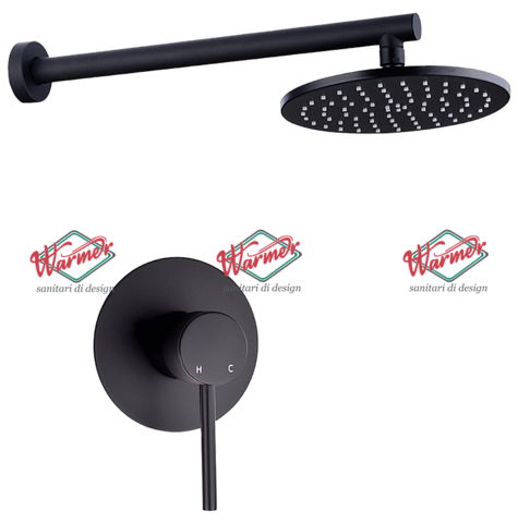 Комплект для душа Warmer Black Line 400200-10D