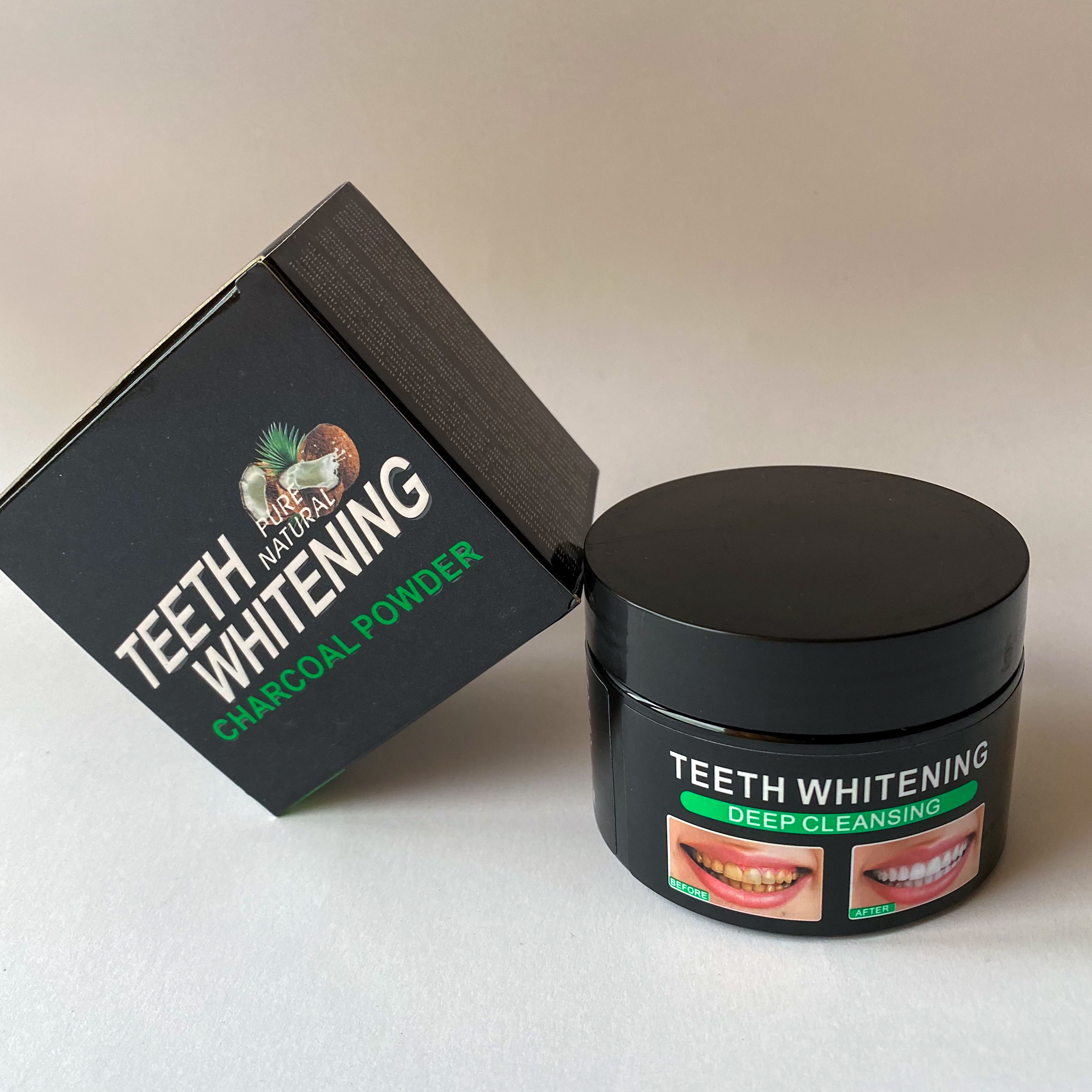 Зубной порошок c кокосовым углем Pei Mei