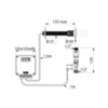 Delabie 428150 Кран TEMPOMATIC (индивид. писсуар) через стену 155 мм с блоком 12V