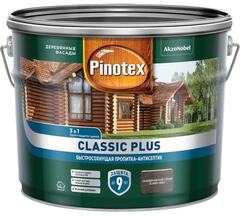 Пропитка декоративная для защиты древесины Pinotex Classic Plus 3 в 1 скандинавский серый 9 л.