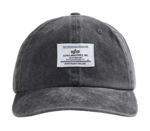 Бейсболка Alpha Industries Battlewash Cap Black (Черная)