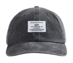 Бейсболка Alpha Industries Battlewash Cap Black (Черная)