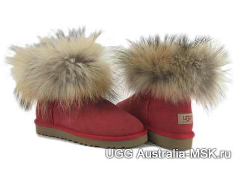 UGG fox fur mini Red