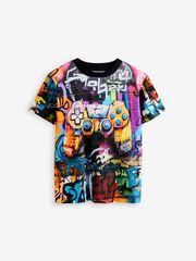 Футболка для мальчика Next B61-831, Черный, Оранжевый, Розовый