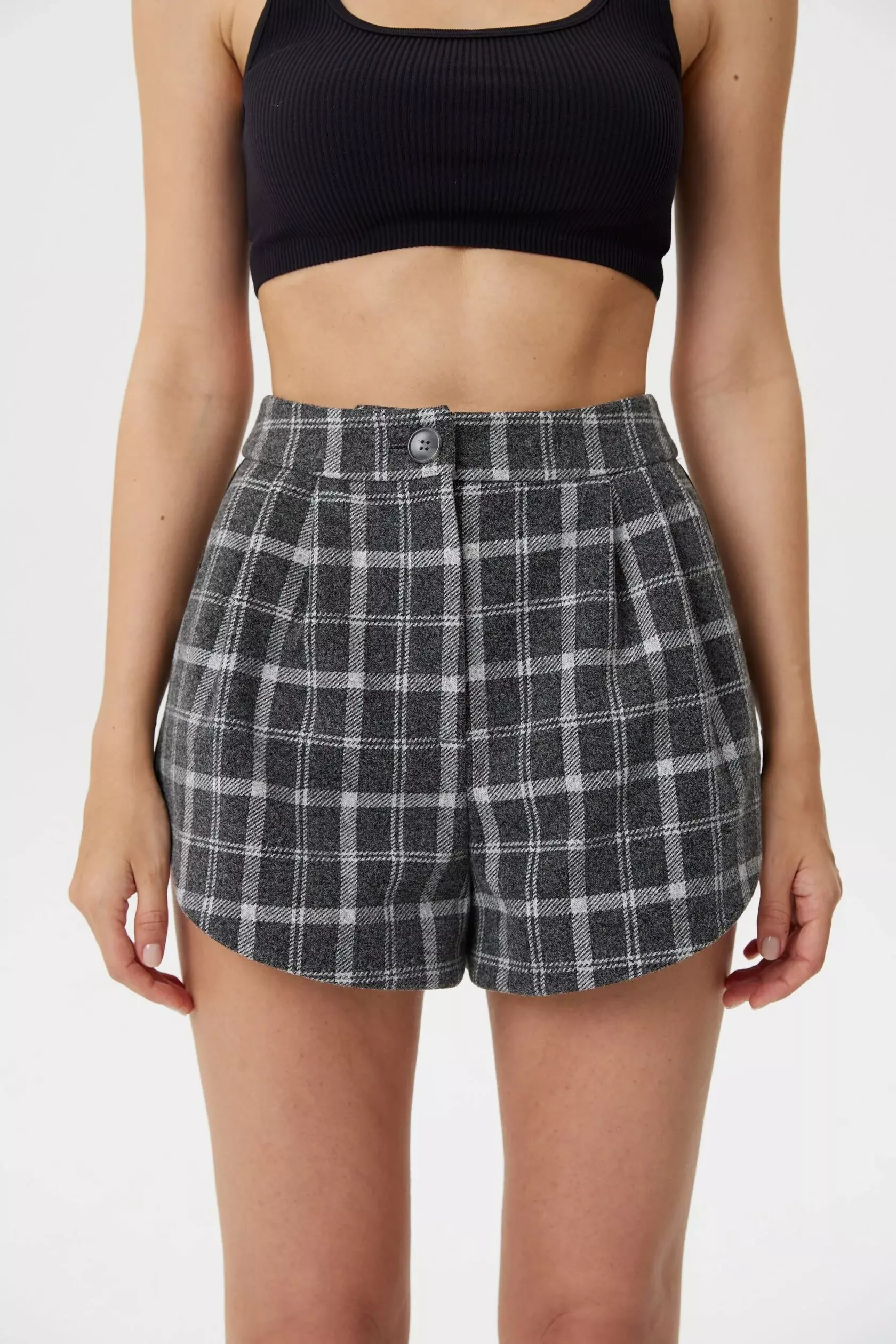 Мини-шорты Check, Серый