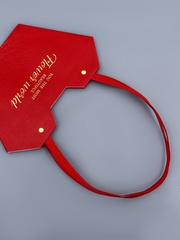 Сумка для цветов влагостойкая, Тиснение «Самой прекрасной», красная, 23*15*9 см (Д*В*Ш), 1 шт.