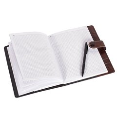 
          Записная книжка с авторучкой, 15,0 см * 22,0 см, 7БЦ, Alingar, иск. кожа, клапан на кнопке, 80 л., клетка