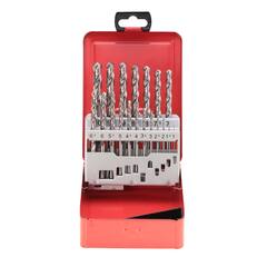 Набор сверл по металлу 1-10мм 19шт DIN338 HSSE-Co8 VA 130° (мет. кейс) Ruko 281214E(K)