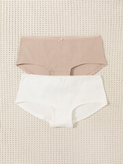 набор трусы/ уп  для девочки  К 1964-2уп/нюдовый беж,сахар
