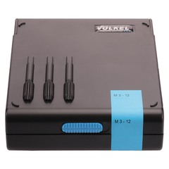 Набор метчиков комплектных M3 -M12 HSSE DIN352 (+ вороток) 23пр Volkel 47055