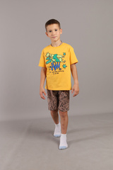 CWKB 50230-29K Пижама для мальчика (футболка, шорты),оранжевый