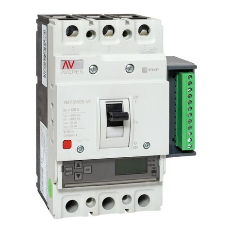 Выключатель автоматический в литом корпусе AV-POWER-1/3 100А 50кА ETU6,2 EKF