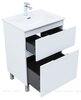 Aquanet 345675 Тумба с раковиной Алвита new 60 (Flat) напольная 2 ящ. цв. белый матовый (345675)