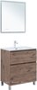 Aquanet 345678 Тумба с раковиной Алвита new 70 (Flat) напольная 2 ящ. цв.дуб веллингтон табак (345678)